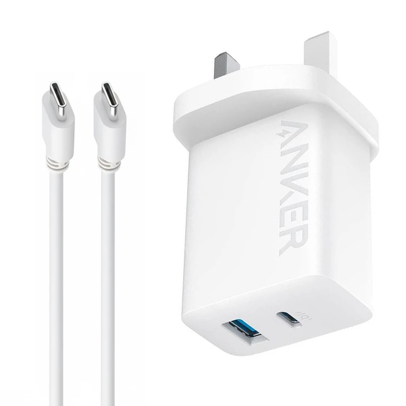 شارژر دیواری انکر مدل B2348 ظرفیت ۲۰ وات با کابل USB-C