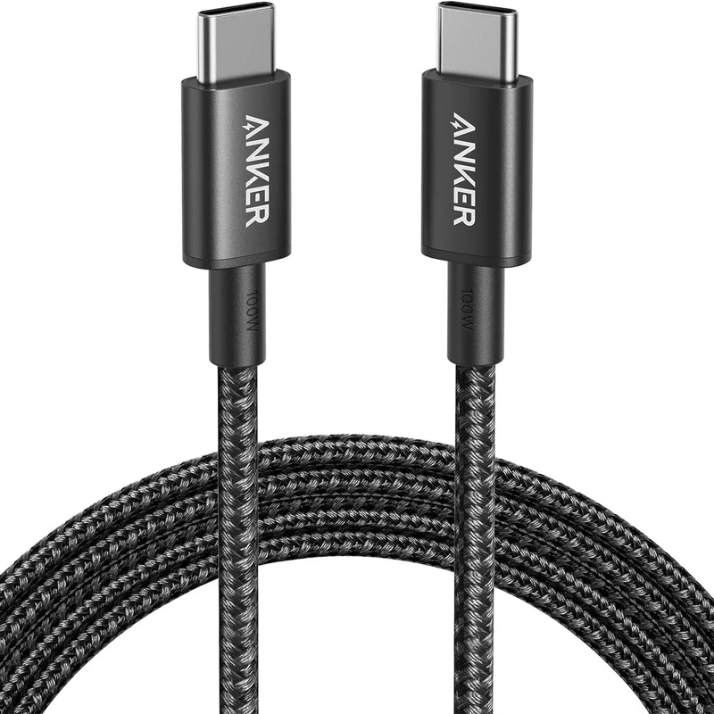 کابل شارژ USB-C به USB-C انکر با توان 100 وات و طول 1.8 متر مدل A8757